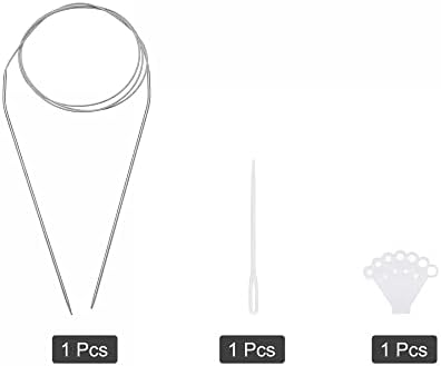 Uxcell komplet kružnih igala za pletenje, 39,37 inča dužine 1,8 mm prečnika okrugla igla za