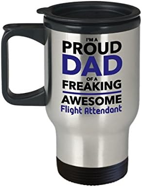 Ponosan tata strašne strašne stjuardera putničke kafe šalice za kafu, Day Day Day za tatu iz djece sina kćeri
