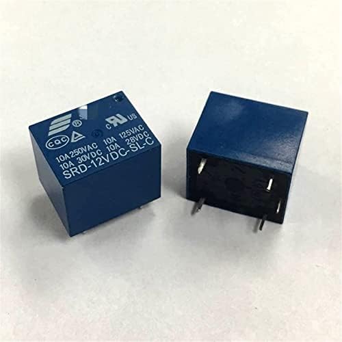 Relej 10 komada Mini relej snage 12v 10A SPDT 5-pinski PCB SRD-12VDC-SL-C elektronski Pribor