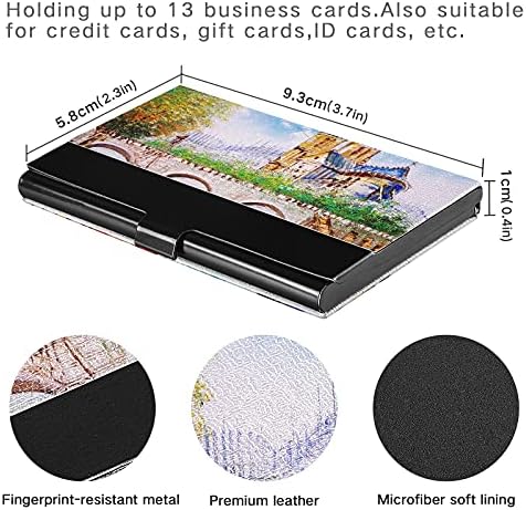 Bridge painting držač vizitkarte za žene i muškarce torbica za držač vizitkarte sa kožnom ličnom kartom