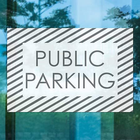 CGsignLab | Javni parking -Sripezi bijeli prozor Cling | 27 x18