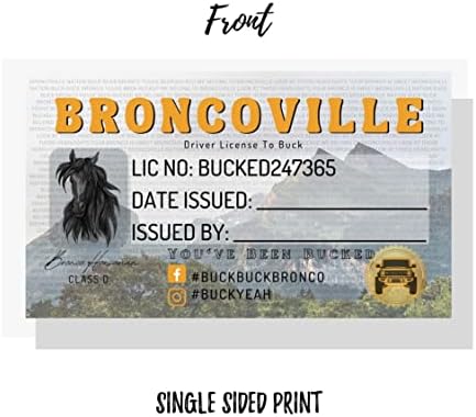 Buck Buck Bronco vi ste Bucked kartice oznake | 50 paket / vozačka dozvola Broncoville planine