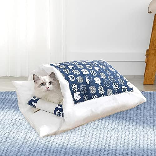 ＫＬＫＣＭＳ mačji krevet plišani zimski topli sa jastukom odvojivi Hideaway Nest Kućne potrepštine Poluzatvorene