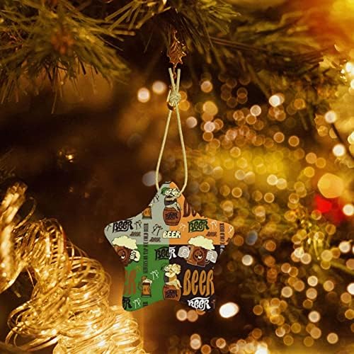 Pivo 2022 božićni keramički privjesak za ukrašavanje božićnog stabla