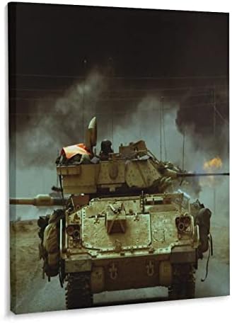 Prilagođeni Poster m2 borbeno vozilo pješadije Bradley M2 borbeno vozilo pješadije zidne umjetničke slike platno zidni dekor Kućni dekor dnevni boravak dekor estetski 24x32inch Frame-Style