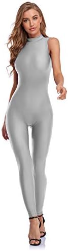 speerise Spandex bodi za žene Unitard Bodycon kombinezoni sa patentnim zatvaračem triko za kostim
