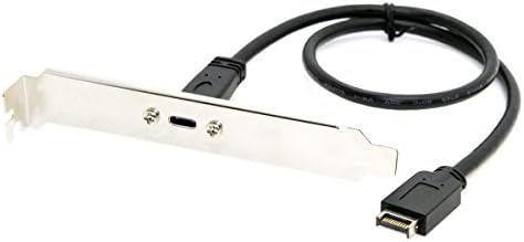 CABLECC USB 3.1 zaglavlje prednje ploče do USB-C Type-C ženski produžni kabel 40cm sa vijkom za