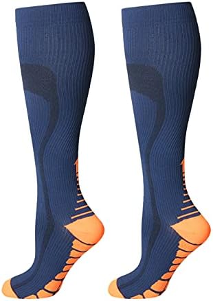 Vanjske kompresije muške žene trčanje i modne čarape s prugama biciklističke čarape muške crne čarape za vježbanje