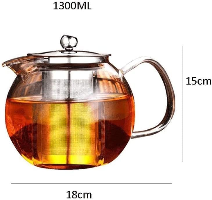 Havefun čajnik čajnik čajnik toplotne otporne na staklenu potporu sa filtrom filter filter čaj odvaja čaj