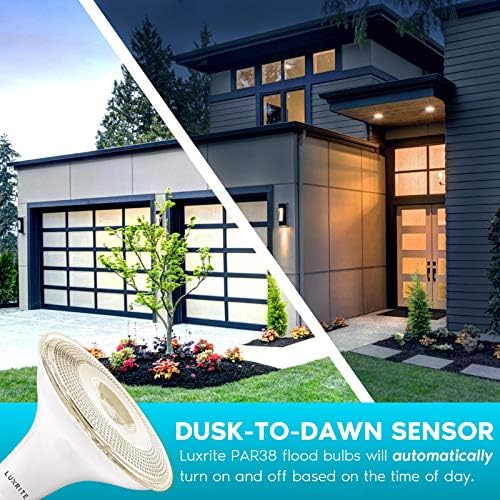 LUXRITE Dusk to Dawn PAR38 LED sijalica, 120W ekvivalentna, senzor za automatsko uključivanje isključeno, 3000k