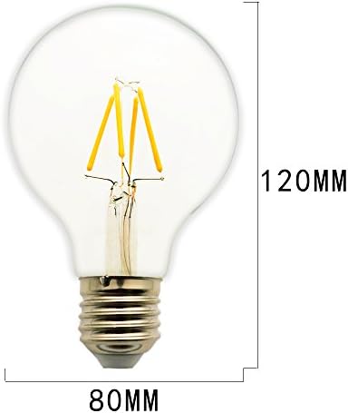 Mengjay® 1 kom LED Edison Vintage vanity Globe Filament G80 4W, 30w ekvivalentna sijalica od 220V,