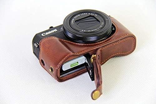 PU kožna torba za pola kamere poklopac donje verzije otvaranja za Canon Powershot G7X Mark III /
