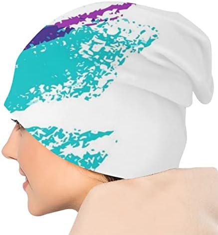 ZHRYMIFE 90-ih Kup dizajn Slouchy kapa kapa za muškarce i žene dvostrani Print pletena kapa