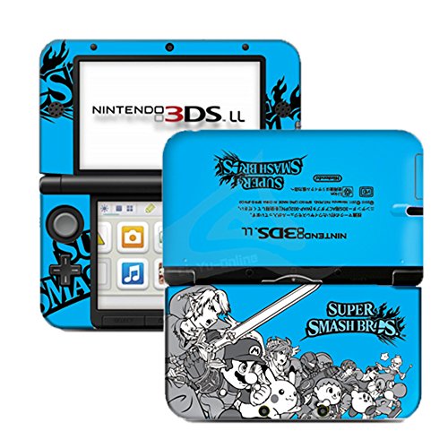Super Smash Bros. plavo ograničeno izdanje vinilne naljepnice za naljepnice za naljepnice za Nintendo 3DS XL / LL konzolni sistem