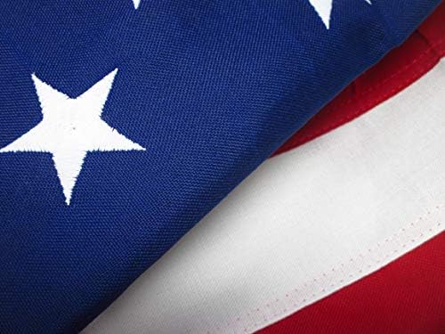 Američka zastava za teške uslove rada 5x8 Premium 2-slojni poliester komercijalnog kvaliteta proizveden u SAD-u teška izdržljiva otpornost na bledenje za sve vremenske prilike ušivene pruge vezene zvijezde