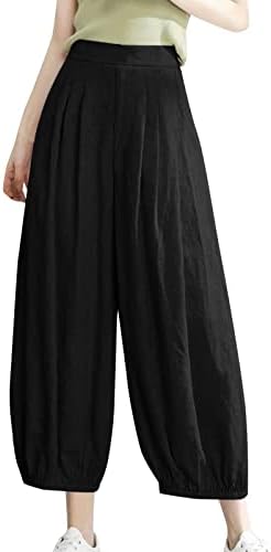 Miashui ženske casual pantalone duljine za petite Žene Ležerne prilike hlače visoke struke pantne pantalone