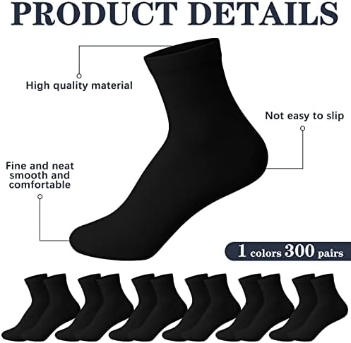 Funtery 300 par muških čarapa za posadu rasuti poliester pamučne čarape atletske pletene radne