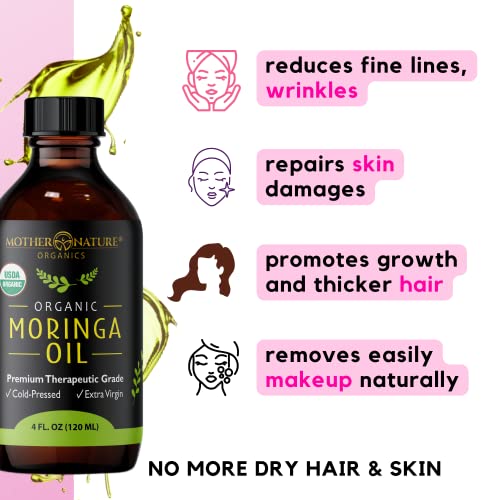 Nahranite i ojačajte kosu iznutra prema van uz Moringa ulje Majke Prirode Organics i kapsule za rast