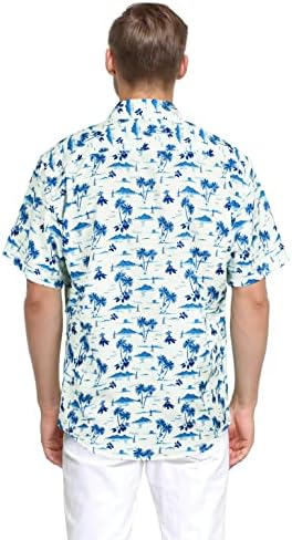 Muške havajske majice kratkih rukava Ležerno cvjetno dugme dole Tropicalna košulja Ljetna kuća za odmor