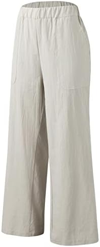 Miashui ženske hlače Ležerne prilike radne pol ženske ležerne čvrste visoke strukske hlače sa širokim strukom
