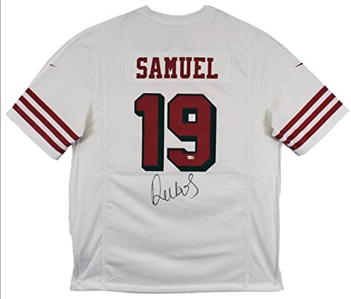 49ers Deebo Samuel potpisao je Bijeli Nike Igrački dres W / Dropshadow Fanatics - autogramirani