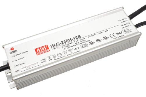 Srednja dobro HLG-240H-24B prebacivanje LED-a, pojedinačni izlaz, 24V, 0-10A, 240W, 1,5 H x 2,7 Š x 9.6 L