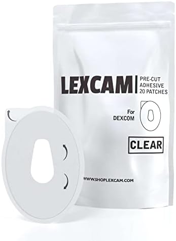 Dexcom G6 ljepljivi flasteri - pakovanje od 20-Lexcam vodootporni CGM Overpatch-boja Clear