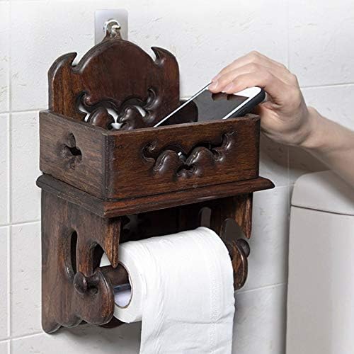 Držač salveta Vintage drveni papirni ručnik za toaletni papir Držač toaletni papir ladica kupaonica