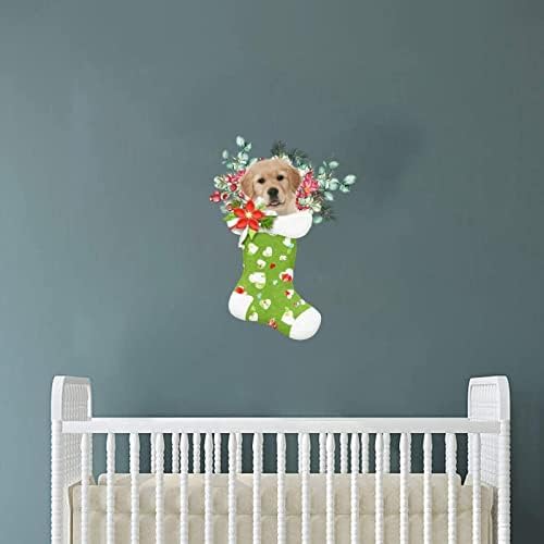 Zidovi naljepnice Sretan Božić uklonjive zidne naljepnice pas se krije u Božićnoj čarapi inspirativne zidne