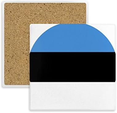 Estonija Nacionalna zastava Europski simbol uzorak kvadratni nosač kupalice za šalice za piće za piće 2pcs poklon