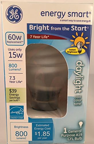 Ge Energy Smart 15w CFL Bright od početka Daylight Bulb 1-Pack