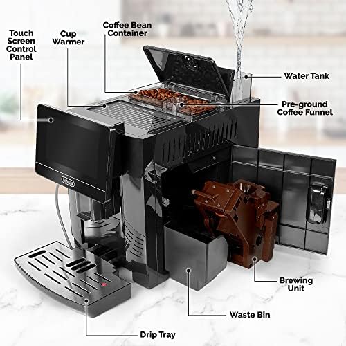 Zulay Magia Super Automatski Aparat Za Espresso Kafu-Izdržljiva Automatska Espresso Mašina Sa Mlinom - Espresso
