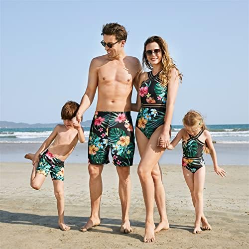PATPAT porodični odgovarajući kupaći kostimi ukršteni Jednodijelni kupaći kostimi sa cvjetnim štampanim