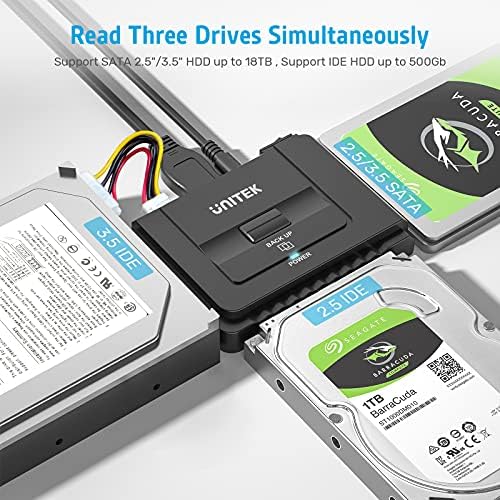 Unitek [paket] SATA / IDE na USB 3.0 Adapter i 18w & amp; 60W stanica za punjenje