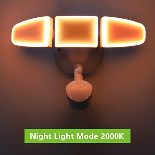 hykolity LED sigurnosna svjetla senzor pokreta svjetlo na otvorenom sa noćnim svjetlom, 39w 3900lm sigurnosno