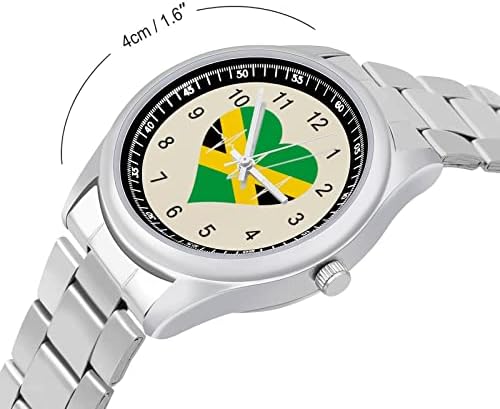 Ljubav Jamajka Heartbeat automatski sat za muškarce žene nehrđajućeg čelika ručni sat Moda kvarcni sat narukvica