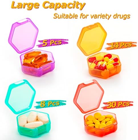 7 pakovanja mali Organizator pilula, putna kutija za pilule prenosivi 7-dnevni BPA Besplatni Mini Organizator