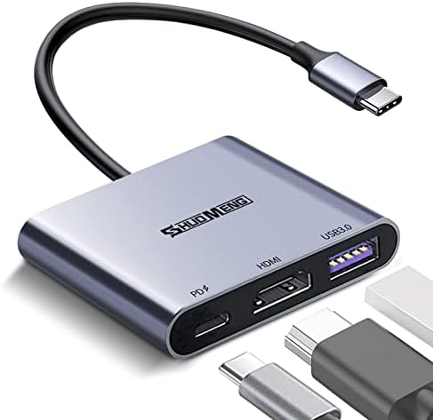 USB C u HDMI adapter, HDMI do USB C adapter sa 4K video pretvaračem USB 3.0 port za punjenje porta & USB-C port kompatibilan za MACBook Pro M1 / ​​16-20 Air M1 / ​​18-20 iPad Pro IMac i ostale USBC uređaje