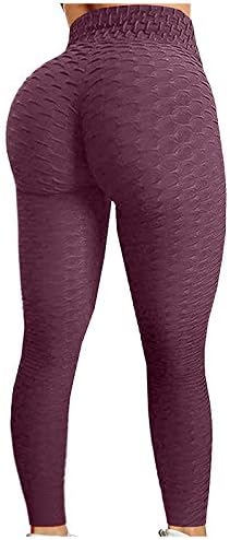 Sinzelimin joga hlače Ženski visoki struk plus veličina TUMMIJA TUMMIJA 4-smjerni rastući gamašima trenerka za dizanje kuka za podizanje sportske pant