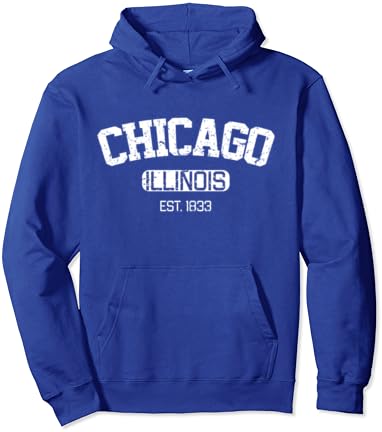 Vintage Chicago Illinois Est. 1833 Suvenir poklon pulover Hoodie