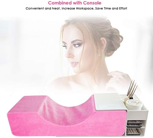Felenny Eyelash dodatni jastuk U-oblik memorijski pjena jastuk Udobni trepavica za produženje krivulje vrat nosač kozmetički salon jastuk ružičasta