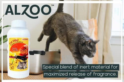 ALZOO dezodorans za mačke, koncentrisane granule apsorbuju & amp; pomažu u neutralizaciji mirisa, aktivnih