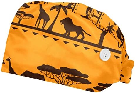 Niaocpwy Afrika Šumska životinja Slon Giraffe Radna kapa s tipkama i duksevima Podesiva kravate