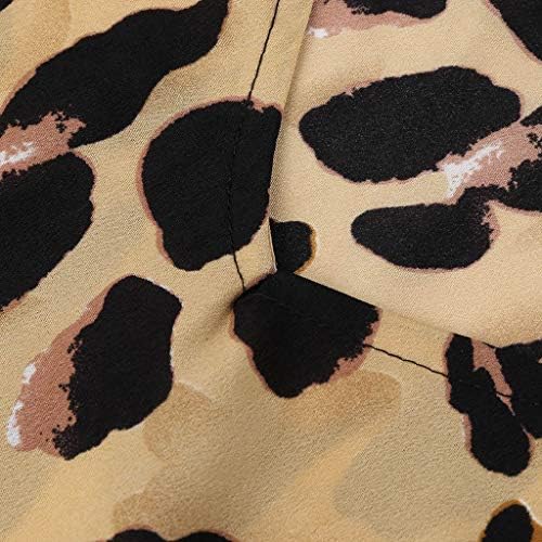 Kulywon Womens Dame Ljetni Leopard Ispis Hladna ramena bluza Majica Najnovije modne ženske kancelarijske