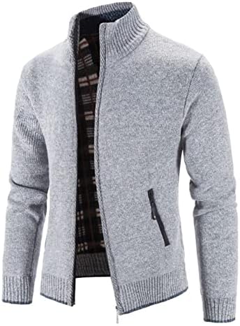 Muškarci puni zip up kardigan džemperi Slim Fit Flannel oblozi pleteni kardigani patentni patentni patentni