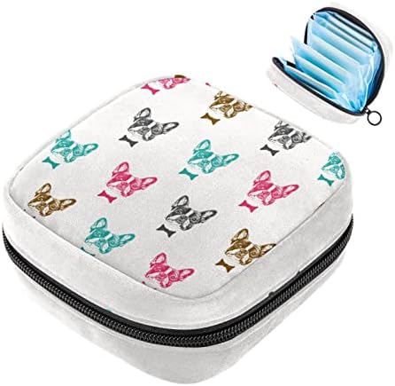 Period torbica, prijenosni tamponski torba za pohranu Tamponi skupljaju torbu ženski sanitarni organizator za tinejdžerke školske turističke kancelarije, pasa u boji doodle