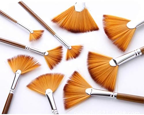 9 komada Fan Paint Brush Set, Professional Artist Fan Brush akrilne četke za boje sa najlonskom drškom od
