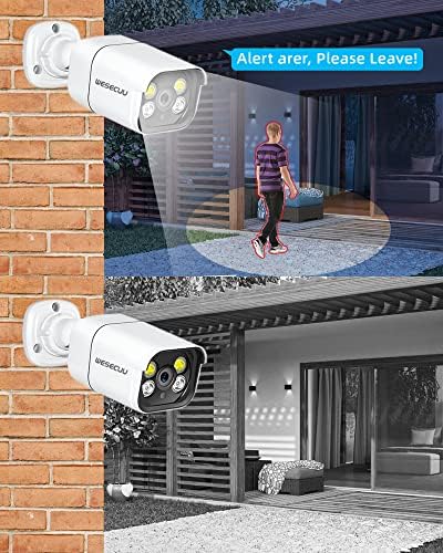 [16ch proširivo] WESECUU Poe sistem sigurnosnih kamera, sigurnosni sistem 4k CCTV kamere 8kom IP kućne sigurnosne kamere vanjske, 2-Smjerni zvuk, detekcija ljudi, sa 2TB HDD-om za 24-7 kućnih kompleta za snimanje