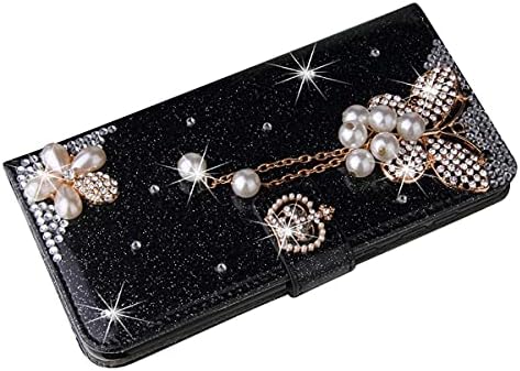 Xyx torbica za novčanik za iPhone 7 / iPhone 8 / iPhone SE 2020, Bling Glitter Crown Butterfly Diamond