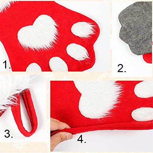 Shypt 2pcs Božićne čarape dugokomane pseće kandže Božićne čarape Božićne ukrase za božićne ukrase